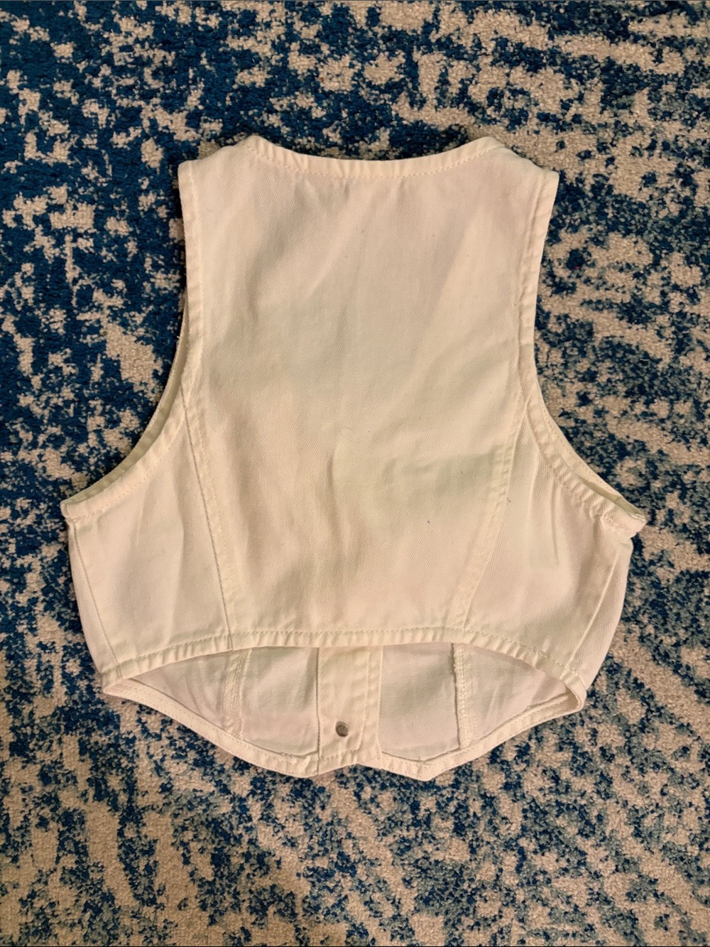 Walter Baker Cropped Button Front V-Neck Vest - Picture 4 of 7